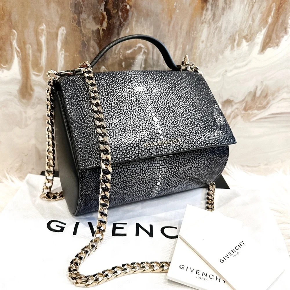 $5k Givenchy Mini Stingray Galuchat Pandora Box Chain Bag - Picture 13 of 13